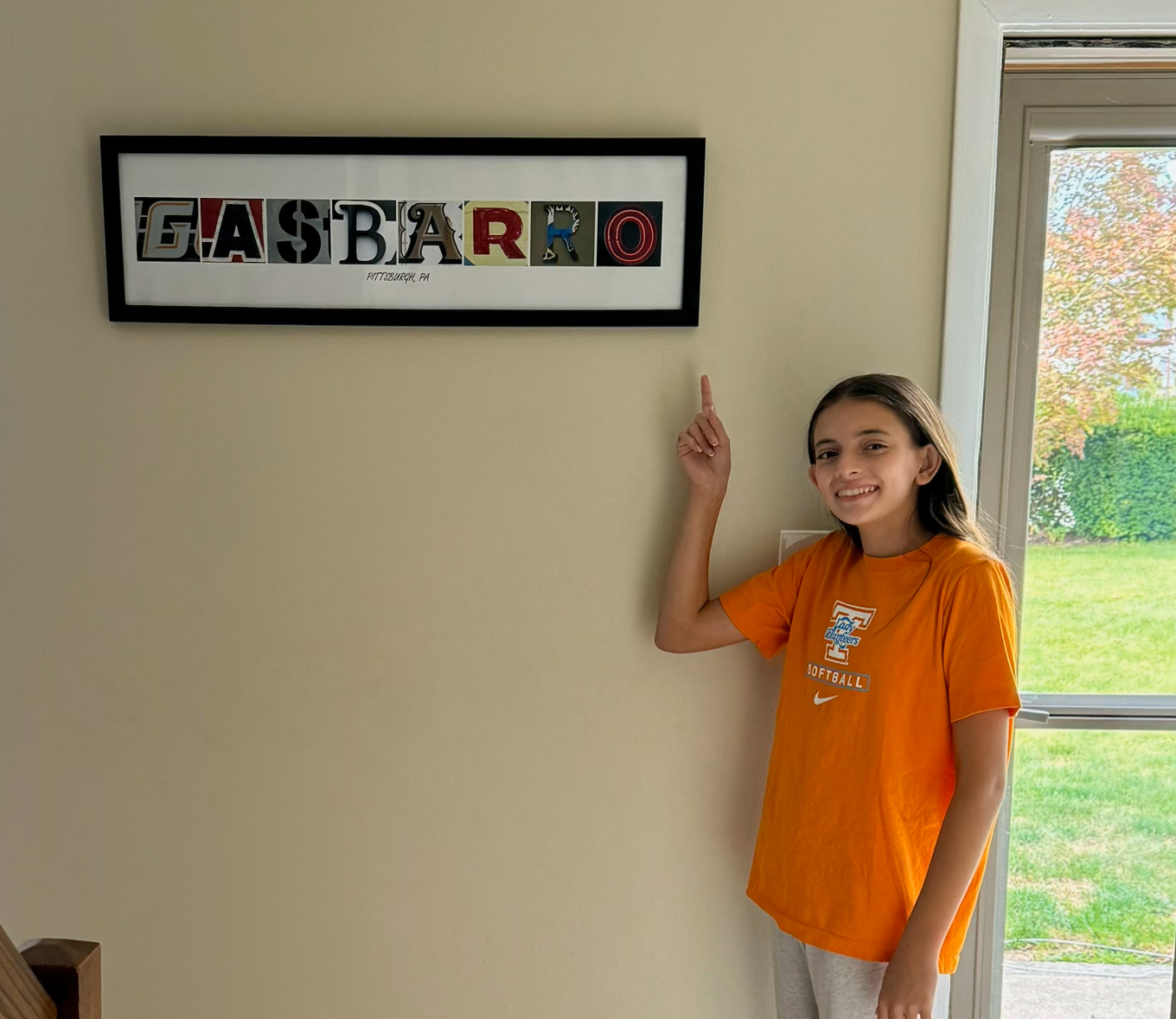 Large Custom Sign With Frame (9 inch x 32.5 inch print)